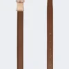 Cinturón de piel, marrón