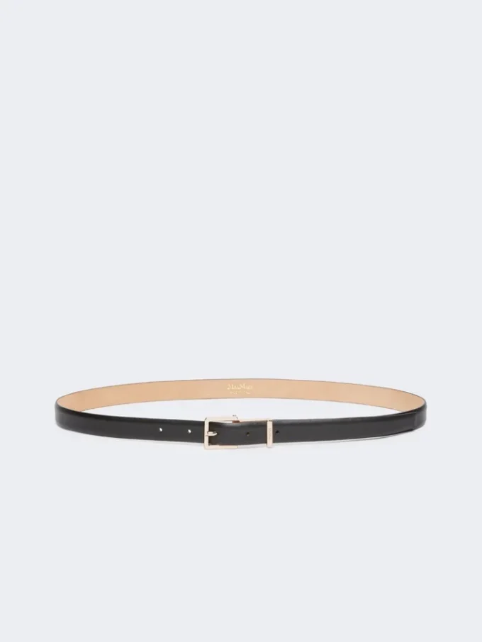 Cinturón de piel, negro