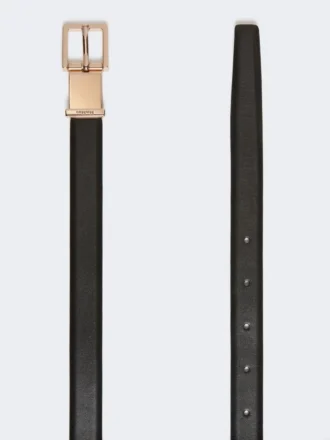 Cinturón de piel, negro