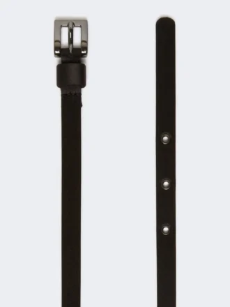 Cinturón de satén con adornos, negro