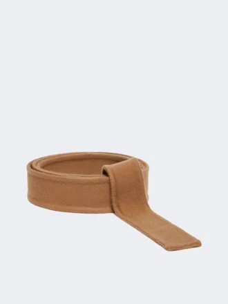 Cinturón de tejido de Pure Wool, color camel