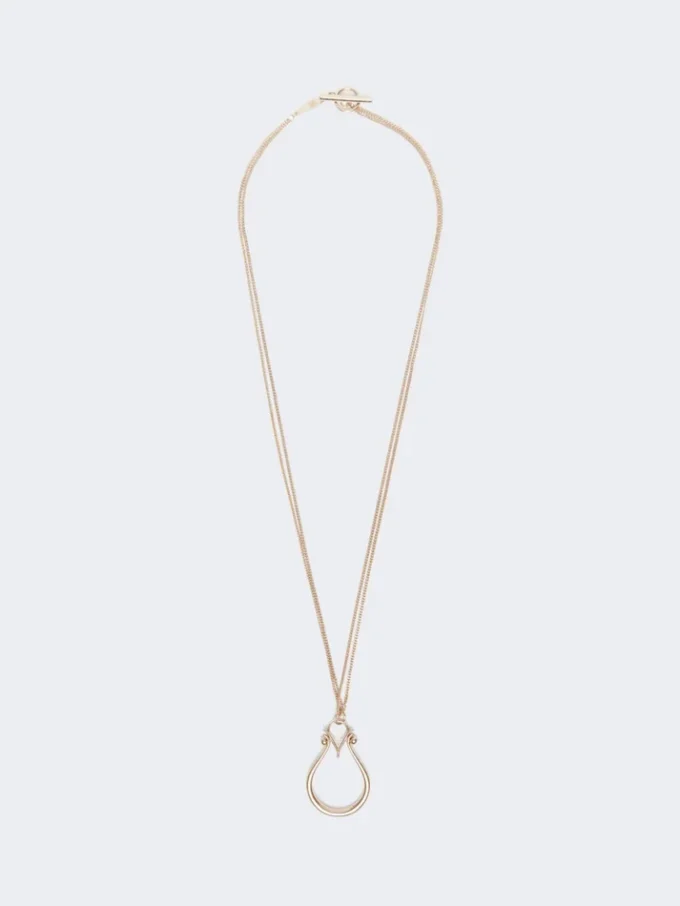 Collar con colgante con monograma, dorado Collar con colgante con monograma, dorado