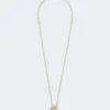 Collar con colgante en forma de bolso Pasticcino, blanco óptico Collar con colgante en forma de bolso Pasticcino, blanco óptico