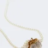 Collar con colgante en forma de bolso Pasticcino, blanco óptico Collar con colgante en forma de bolso Pasticcino, blanco óptico