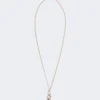 Collar largo con colgante con sello, dorado Collar largo con colgante con sello, dorado