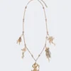 Collar metálico «Abissi» con pedrería, dorado Collar metálico «Abissi» con pedrería, dorado