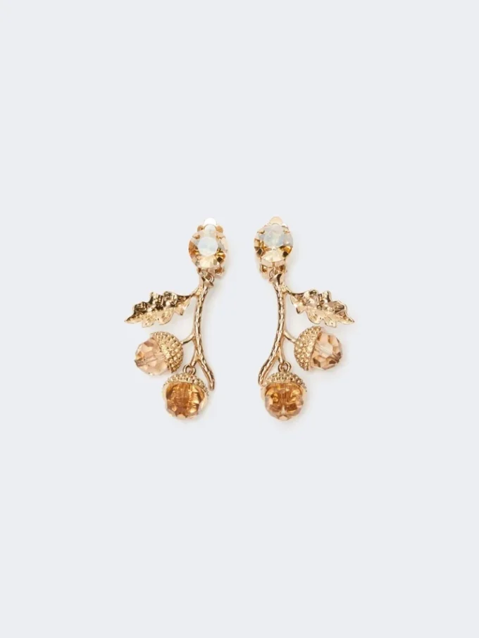 Conjunto con dijes y cristales, dorado Conjunto con dijes y cristales, dorado