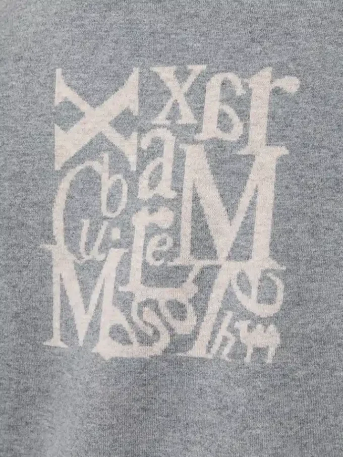Cárdigan con capucha de lana y cachemira, gris medio Cárdigan con capucha de lana y cachemira, gris medio