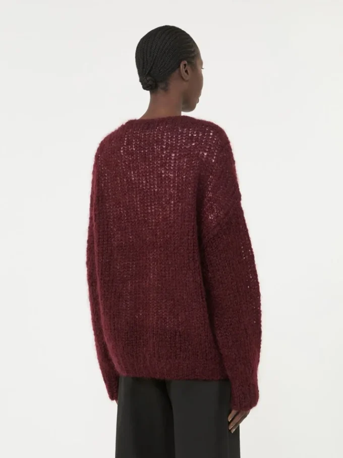 Cárdigan de mohair, burdeos Cárdigan de mohair, burdeos
