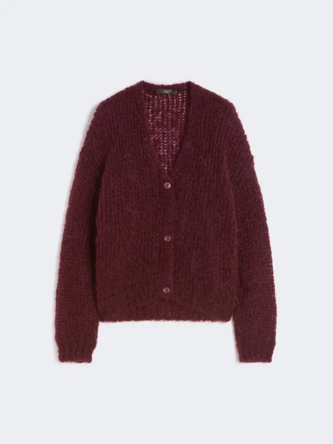 Cárdigan de mohair, burdeos Cárdigan de mohair, burdeos
