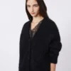 Cárdigan de mohair, negro