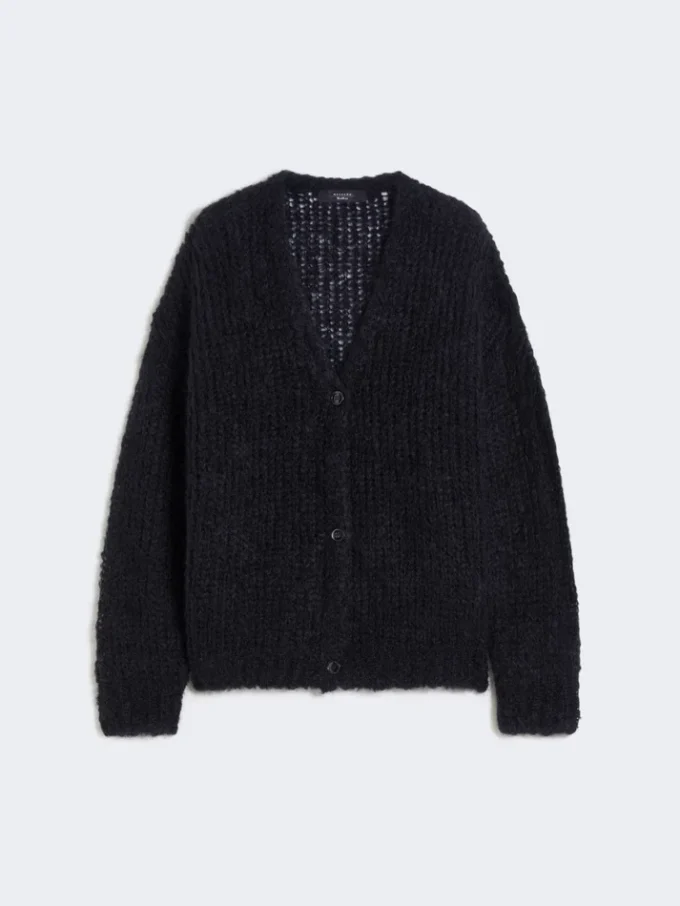 Cárdigan de mohair, negro