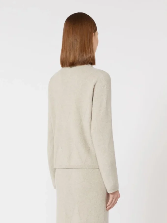 Cárdigan de punto de cachemira, beige