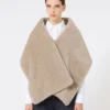 Estola de alpaca y cachemira, verde musgo Estola de alpaca y cachemira, verde musgo