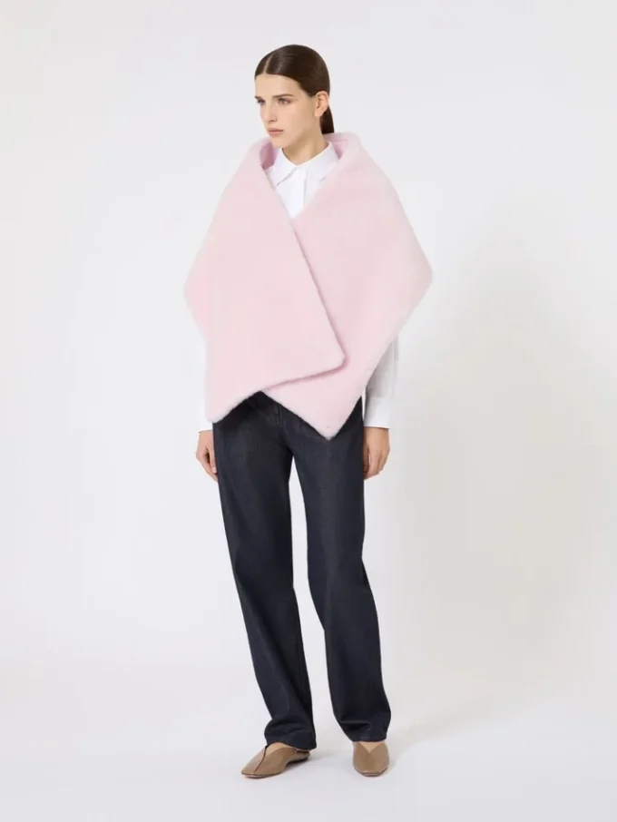 Estola de alpaca y lana, rosa beige Estola de alpaca y lana, rosa beige