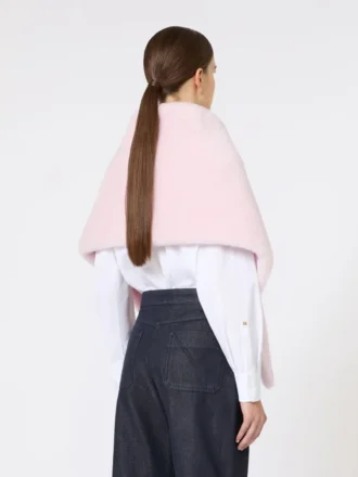 Estola de alpaca y lana, rosa beige
