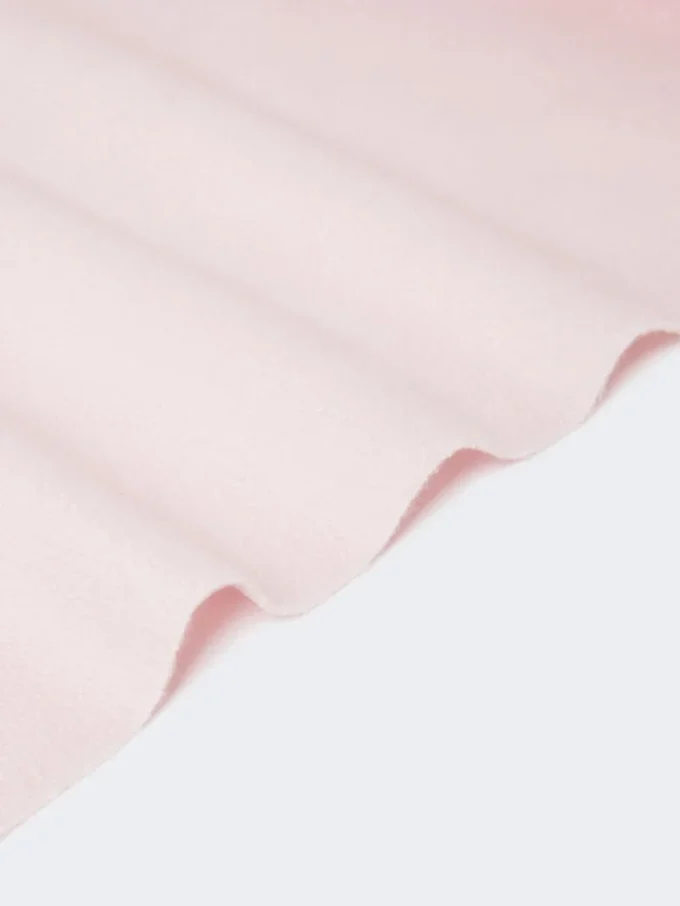 Estola de cachemira bordada y con flecos, rosa