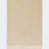 Estola de cachemira con logotipo, beige