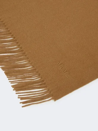 Estola de cachemira con logotipo, beige