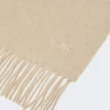 Estola de cachemira con logotipo, beige