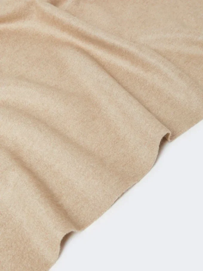Estola de cachemira con logotipo, beige