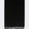 Estola de cachemira con logotipo, negra Estola de cachemira con logotipo, negra