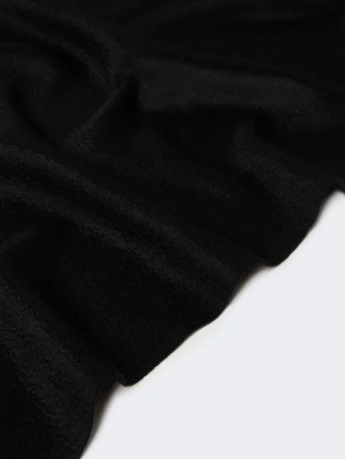 Estola de cachemira con logotipo, negra Estola de cachemira con logotipo, negra