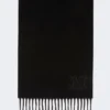 Estola de cachemira con monograma bordado, negra Estola de cachemira con monograma bordado, negra