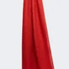 Estola de lana y hilo de seda jacquard, roja Estola de lana y hilo de seda jacquard, roja