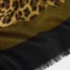 Estola de lana y seda, negra