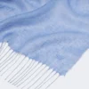 Estola de lino con flecos, azul claro Estola de lino con flecos, azul claro