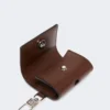 Estuche para auriculares de piel, color cacao Estuche para auriculares de piel, color cacao