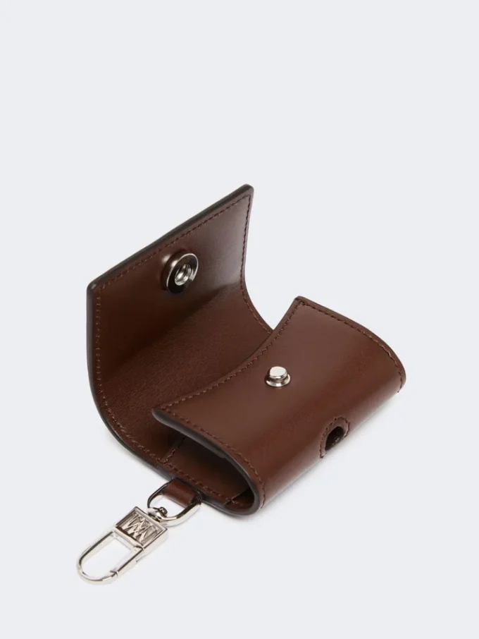 Estuche para auriculares de piel, color cacao Estuche para auriculares de piel, color cacao