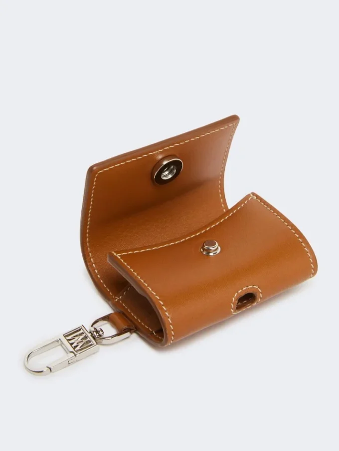 Estuche para auriculares de piel, color óxido Estuche para auriculares de piel, color óxido