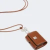 Estuche para auriculares de piel, marrón ámbar Estuche para auriculares de piel, marrón ámbar