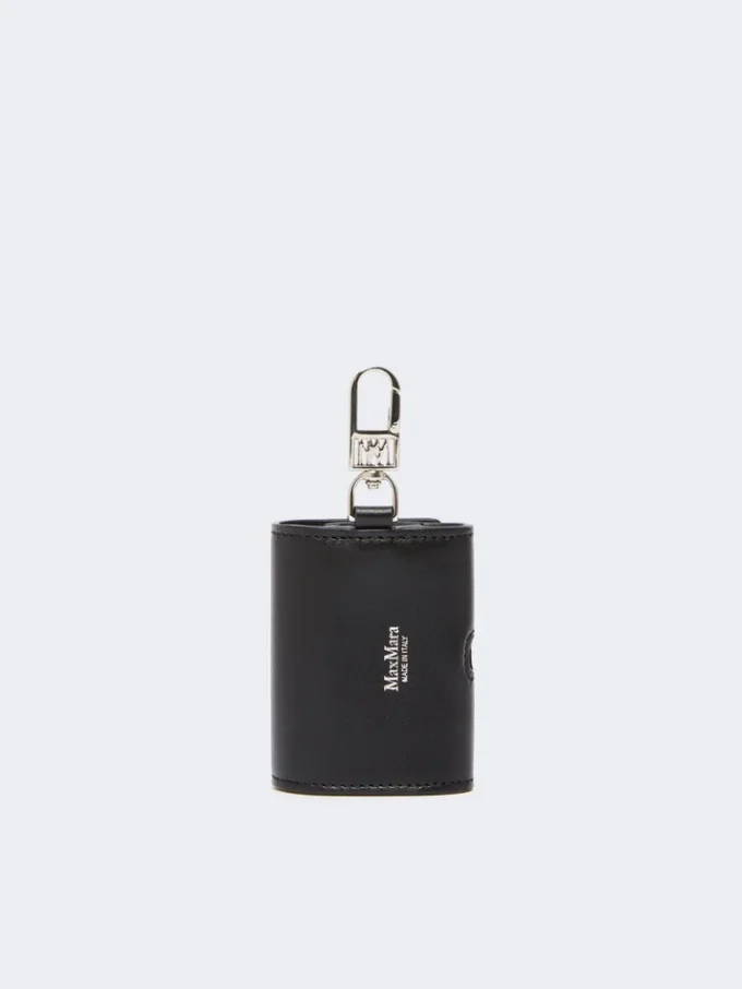 Estuche para auriculares de piel, negro Estuche para auriculares de piel, negro