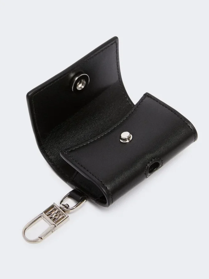 Estuche para auriculares de piel, negro Estuche para auriculares de piel, negro