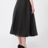 Falda circular de seda, negra Falda circular de seda, negra