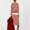 Falda de hilo jacquard, roja Falda de hilo jacquard, roja