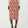 Falda de hilo jacquard, roja Falda de hilo jacquard, roja