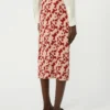 Falda de hilo jacquard, roja Falda de hilo jacquard, roja