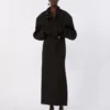 Falda larga de algodón, negra