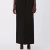 Falda larga de algodón, negra