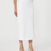 Falda lápiz de jersey técnico, blanco óptico Falda lápiz de jersey técnico, blanco óptico