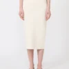 Falda lápiz de viscosa elástica, blanca Falda lápiz de viscosa elástica, blanca