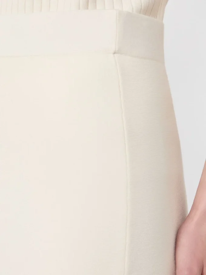 Falda lápiz de viscosa elástica, blanca Falda lápiz de viscosa elástica, blanca