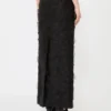 Falda midi de jacquard de seda, negra Falda midi de jacquard de seda, negra