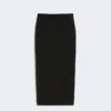 Falda midi de jersey de crepé compacto, negra Falda midi de jersey de crepé compacto, negra