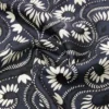 Fular cuadrado de seda estampado, azul marino