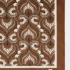 Fular cuadrado de seda estampado, color caramelo